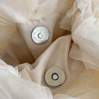 Large Capacity Magnetic Button Lady Hand-held Purse