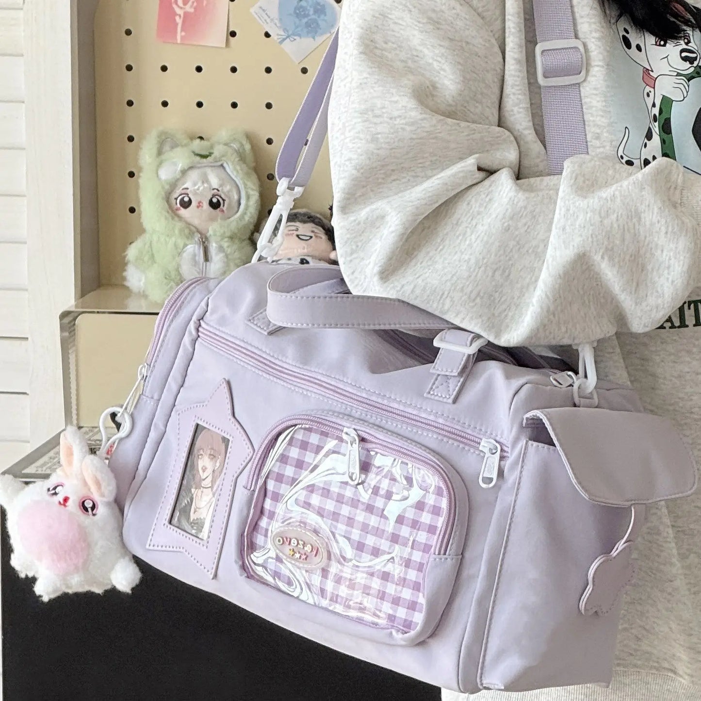 Cute Hand-held Shoulder Bag Japanese Ins Large Capacity Versatile Travel Bag for Girls
