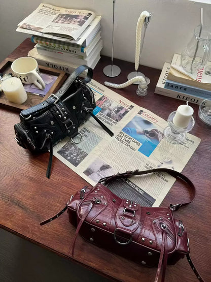 Women's Y2k Studded Gothic Punk Vintage Rivet Handbag