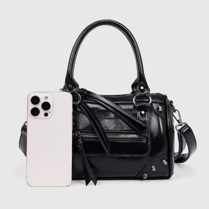 European and American Fashion Rivets Large Capacity Pillow Bag