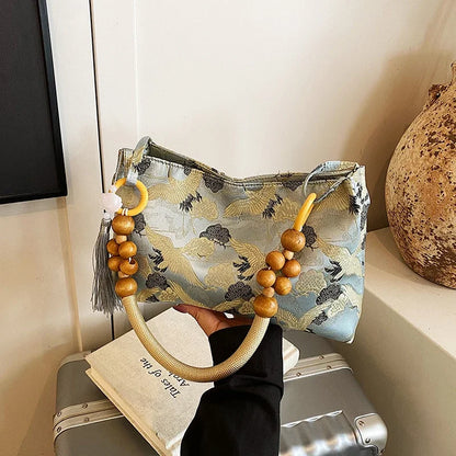 Embroidered National Style Hasp Sewing Thread Shoulder Bags