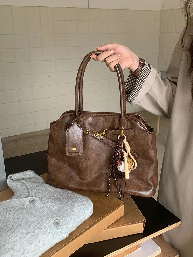 Large Capacity Women's Tote Shoulder Bags Pu Leather Ladies Briefcase Bag