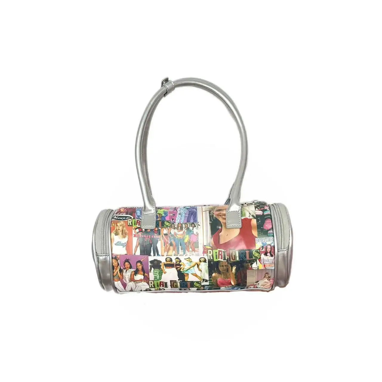 Y2K Riri Girls PU Cylinder Shoulder Bag