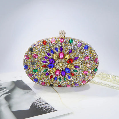Evening Clutch Bags for Women  Chain Dinner Handbag Crystal Diamond Rhinestone Bag