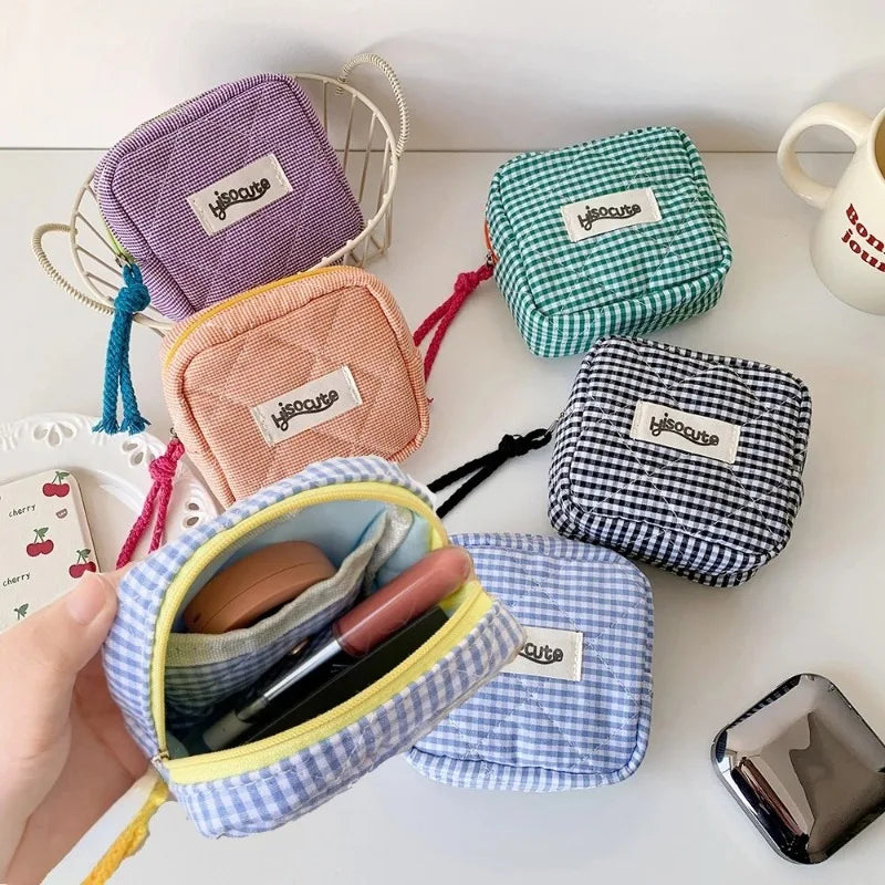 Mini Coin Purse Small Wallet for Women Portable Cosmetic Storage Bag