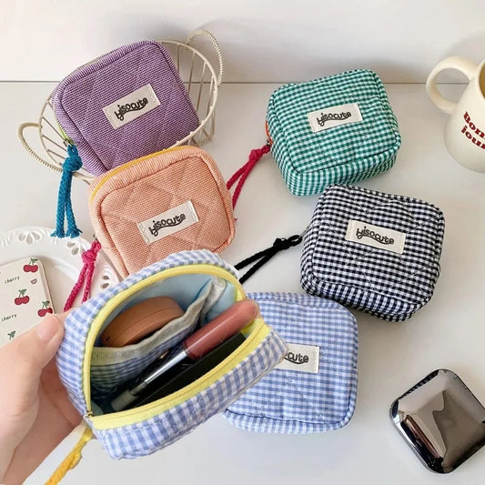 Mini Coin Purse Small Wallet for Women Portable Cosmetic Storage Bag