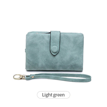 Women's Short Frosted Wallet Korean Multi Card Slot Wallet