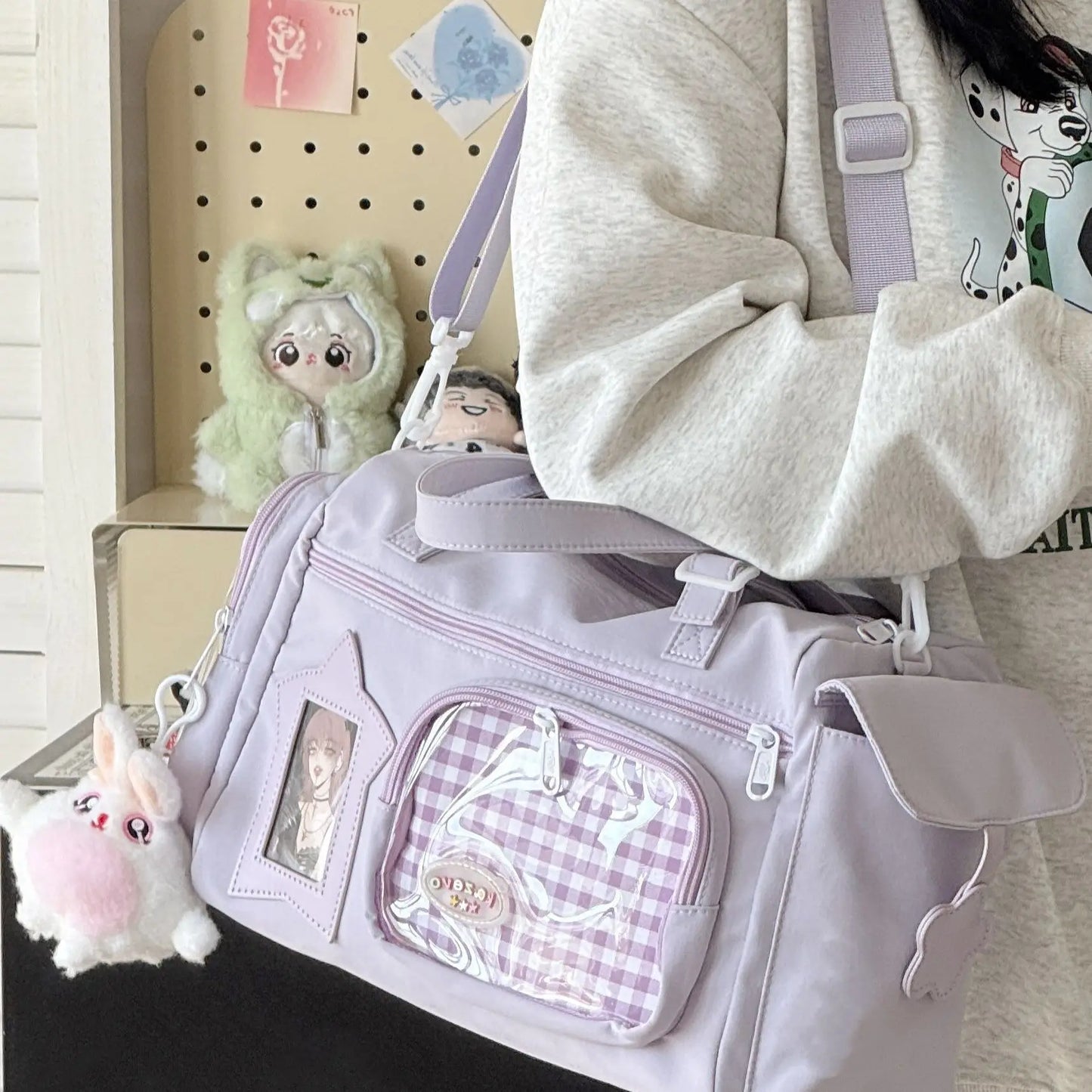 Cute Hand-held Shoulder Bag Japanese Ins Large Capacity Versatile Travel Bag for Girls