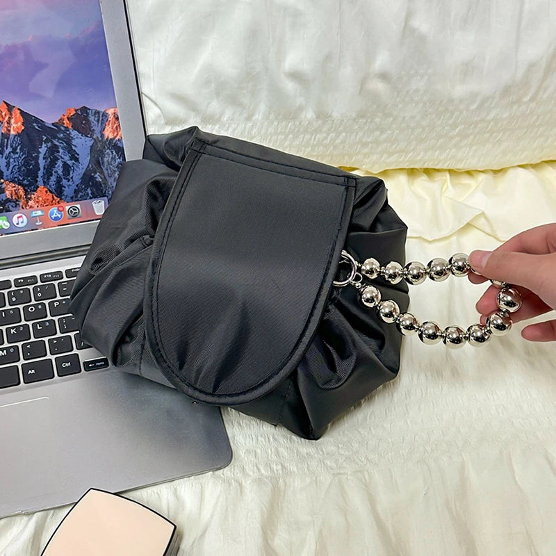 Women Drawstring Cosmetic Bag Travel Storage Makeup Bag Organizer
