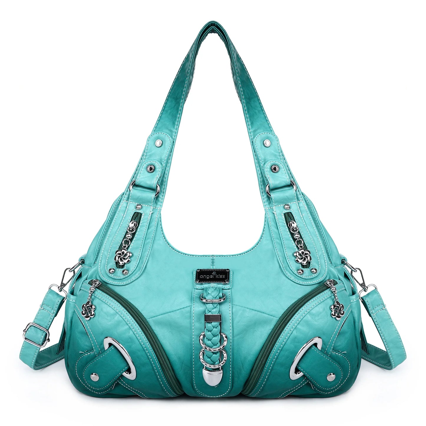 Multi Pocket Soft Leather Shoulder Bags