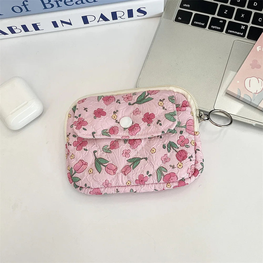Cute Cartoon Small Travel Cosmetic Lipstick Earphone Card Portable Storage Bag