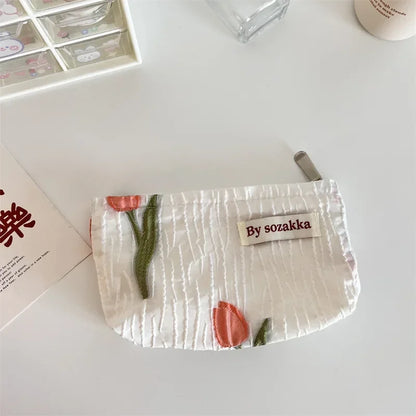 Floral Cosmetic Bag