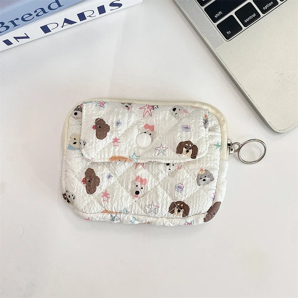 Cute Cartoon Small Travel Cosmetic Lipstick Earphone Card Portable Storage Bag