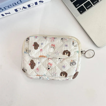 Cute Cartoon Small Travel Cosmetic Lipstick Earphone Card Portable Storage Bag