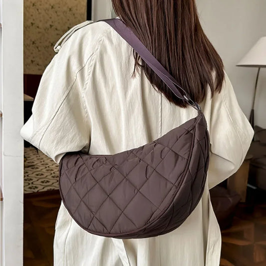 Half Moon Belt Bag Solid Color Crossbody Bag Large Capacity Shoulder Bag