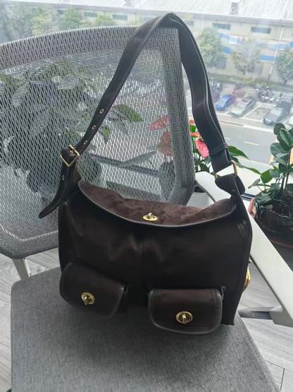 Casual Commuter Large Capacity Suede Pillow Bag