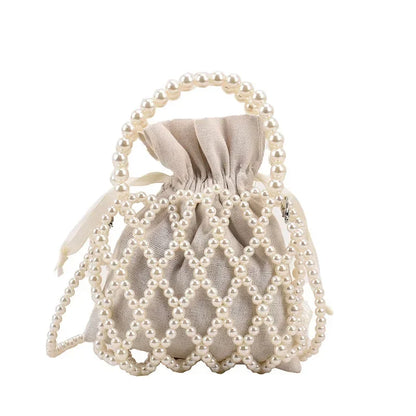 Small Mini Tote Bucket Bag Woven Crossbody Bags for Women