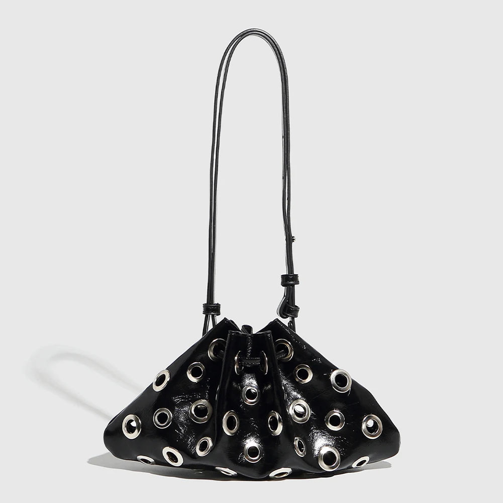 Women Lolita Bowtie Lace Pearl Crossbody Bag