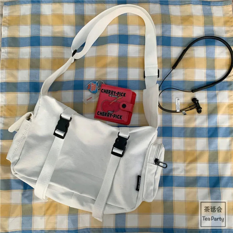 Canvas Crossbody Bags for Women Youth Men Fashion Casual Large Capacity Handbags