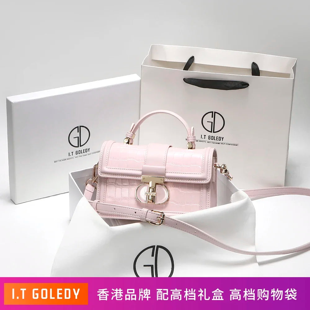 Alligator Printing Leather and Delicate Metal Women's Portable Shoulder Bag