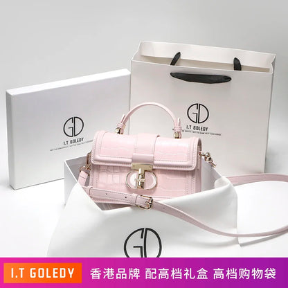 Alligator Printing Leather and Delicate Metal Women's Portable Shoulder Bag