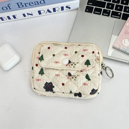 Cute Cartoon Small Travel Cosmetic Lipstick Earphone Card Portable Storage Bag
