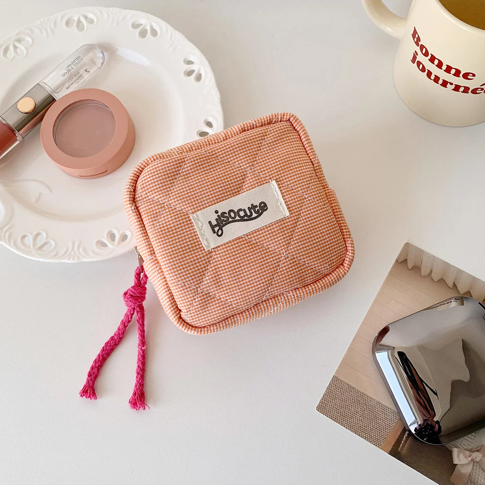 Mini Coin Purse Small Wallet for Women Portable Cosmetic Storage Bag