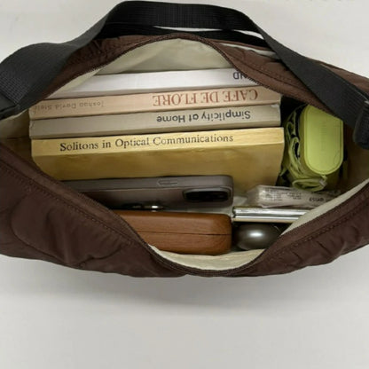 Korean Style Embroidery Commuting Hobo Bag