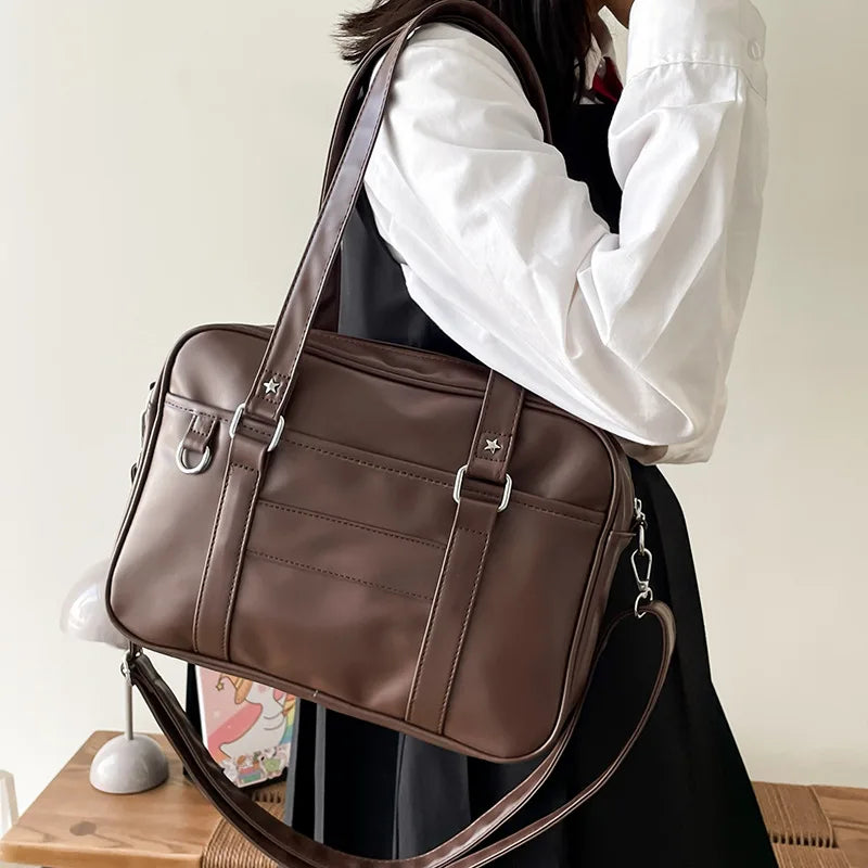 Japanese Style JK Bag PU Leather Shoulder Bag