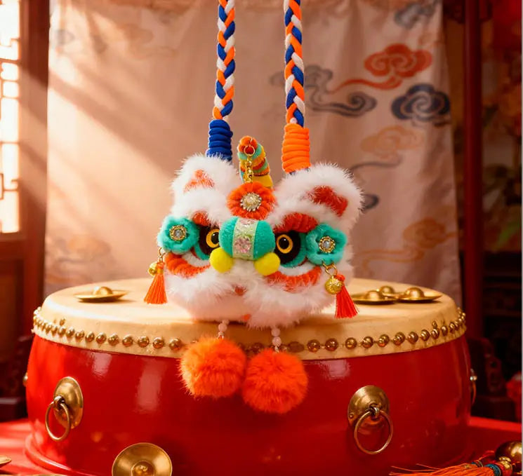 Cute Lion Dance Plush Women Crossbody Bag