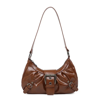 Y2K Retro Pleated Hobo Shoulder Bag for Women