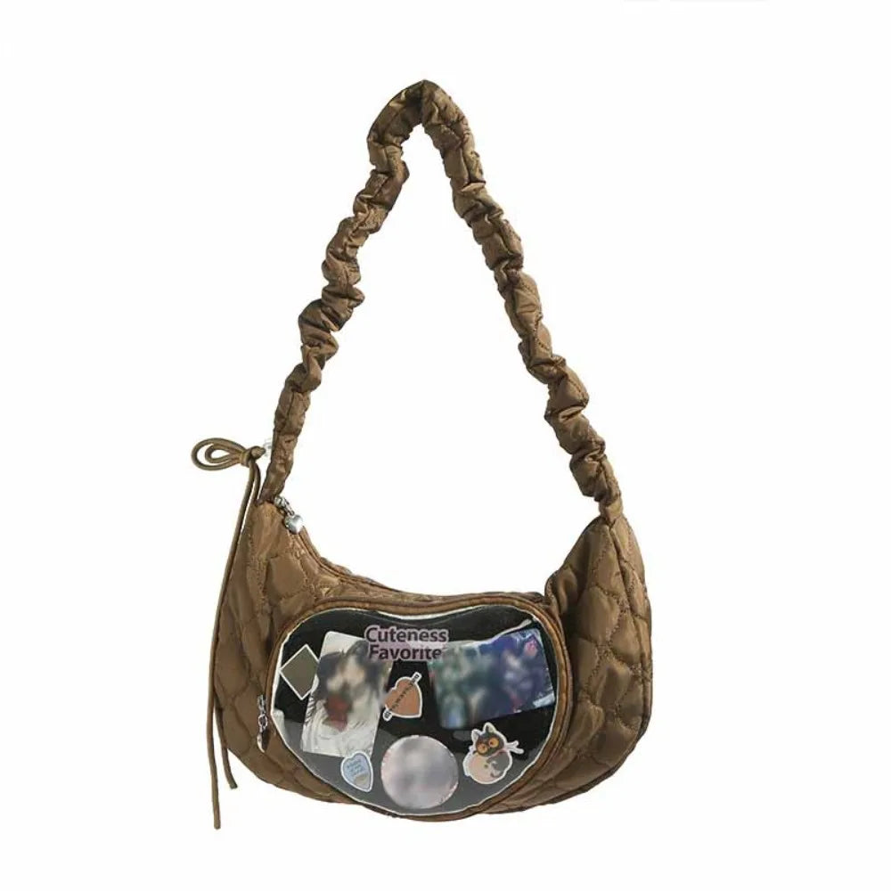 Zipper Bag Love Heart Lace Handbag