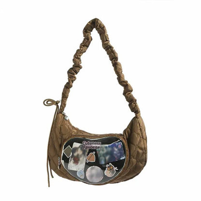 Zipper Bag Love Heart Lace Handbag