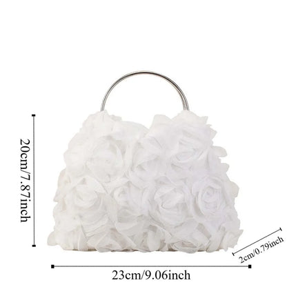 Large Capacity Magnetic Button Lady Hand-held Purse