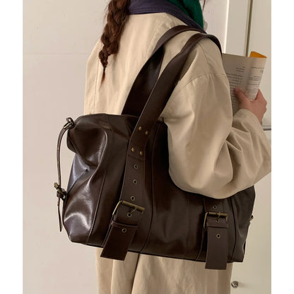 Vintage Women's Motorcycle Shoulder Bag Commuter Tote