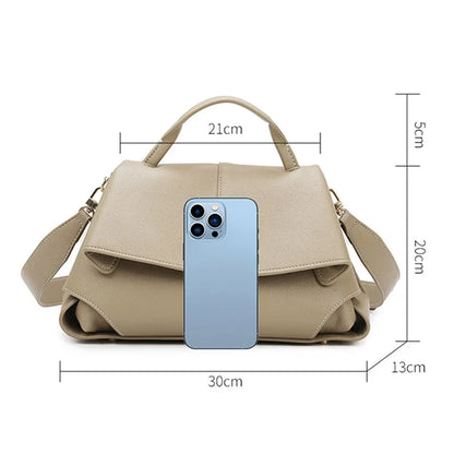 Women Frosted Handbag Suede Flap French Shoulder Bag