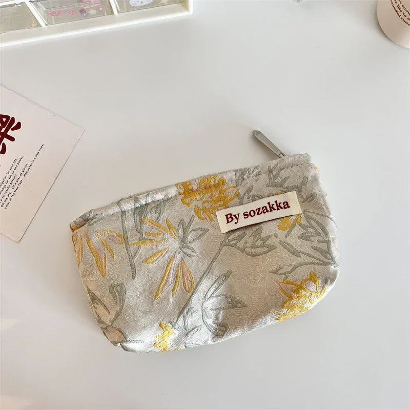 Floral Cosmetic Bag