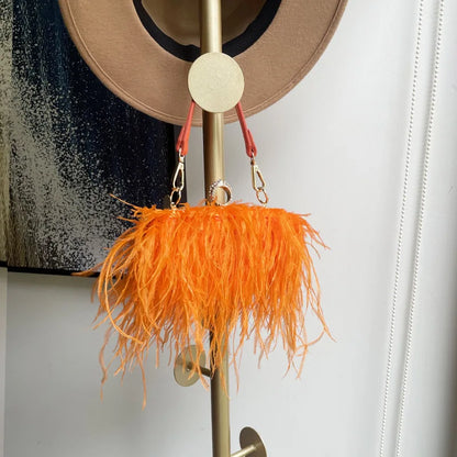 Evening Bags Party Wholesale Ostrich Feather Shoulder Bags for Women