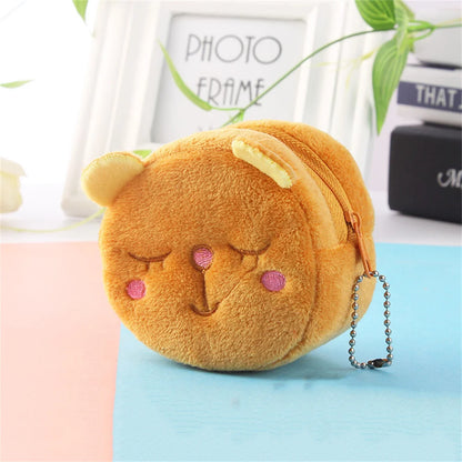 Soft Plush Cartoon Animal Cute Coin Purse Mini Zipper