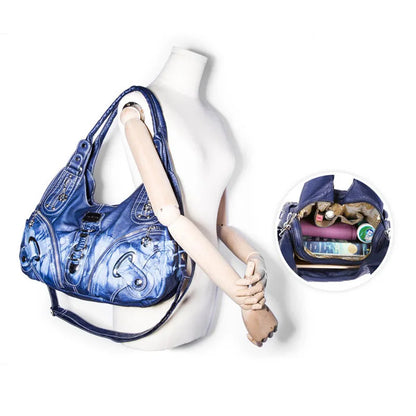 Multi Pocket Soft Leather Shoulder Bags