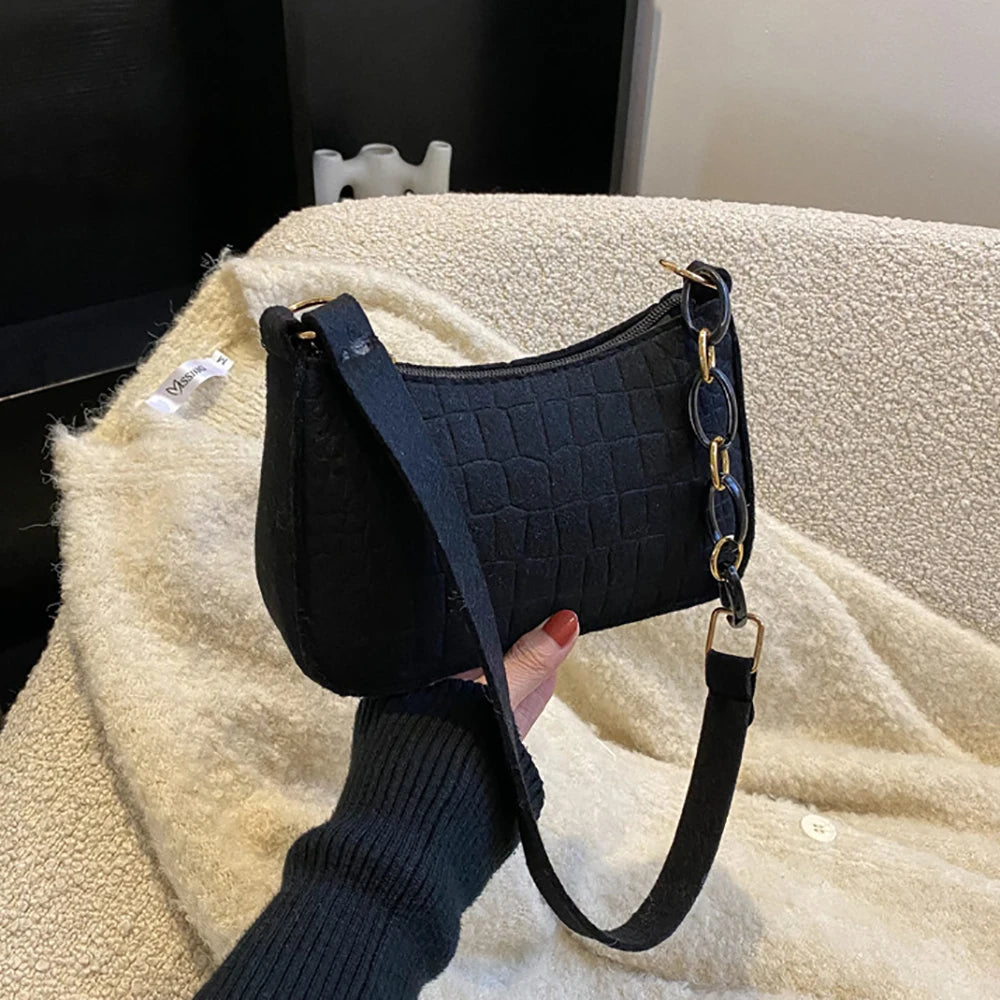 Small Handle Underarm Bag Clutch