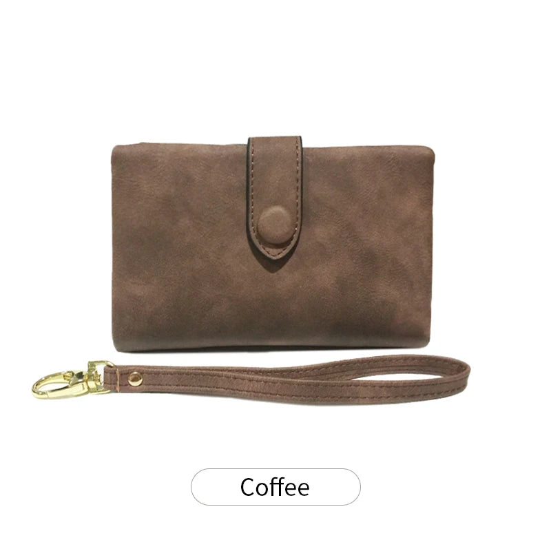 Women's Short Frosted Wallet Korean Multi Card Slot Wallet