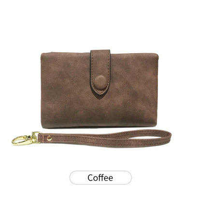 Women's Short Frosted Wallet Korean Multi Card Slot Wallet