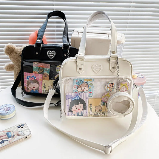 Japanese Style Trend Kawaii Candy Color Large Capacity Messenger Crossbody Bag