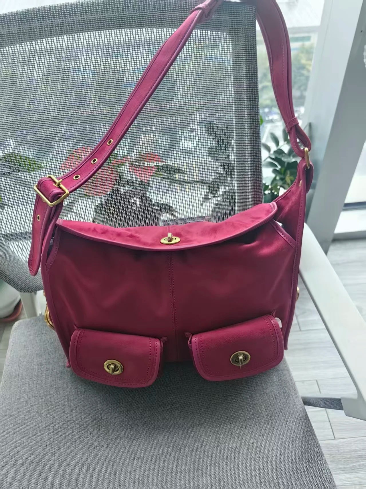 Casual Commuter Large Capacity Suede Pillow Bag