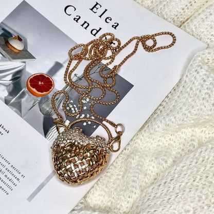 Designer Hollowed Out Heart- Shaped Dinner Bags for Women