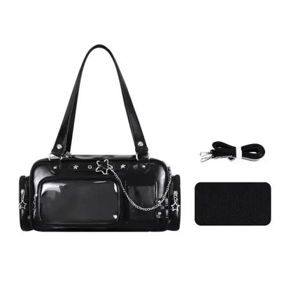 Star Chain Y2k Harajuku Blue Lolita Girl Pain Bags Transparent Japanese Crossbody Bag