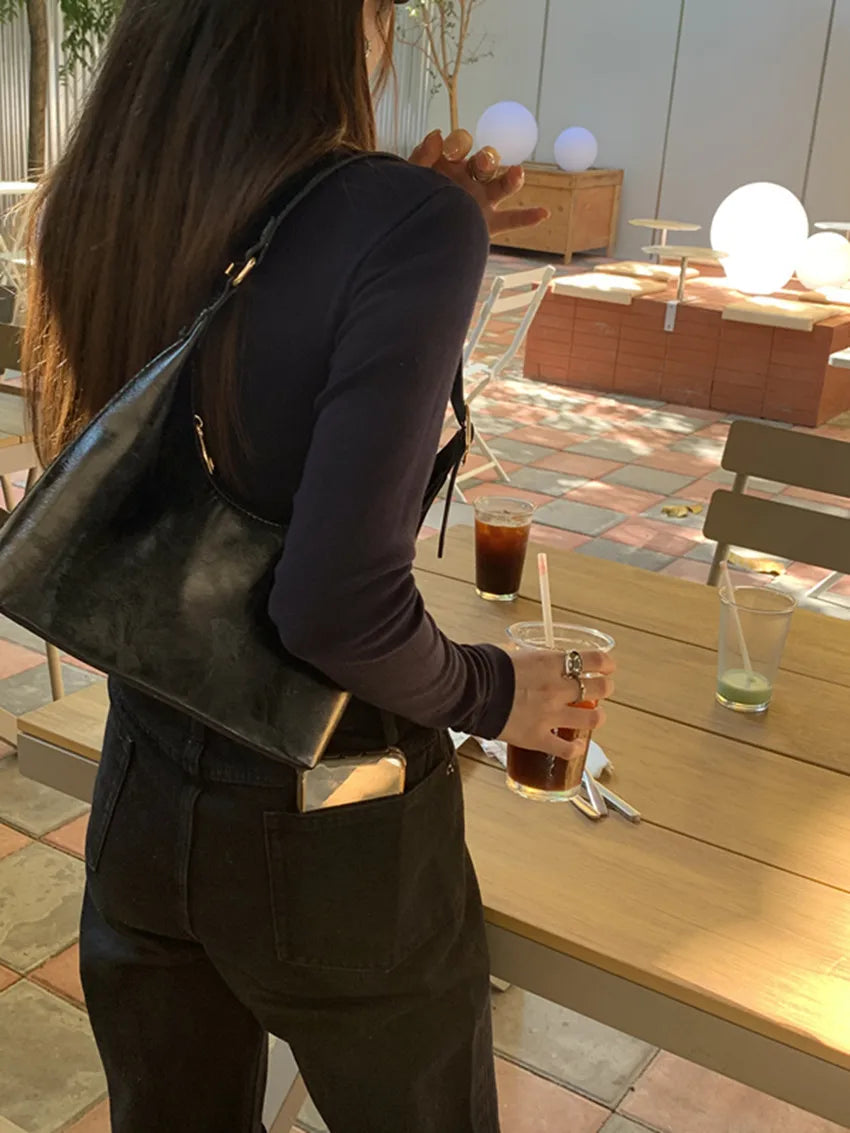 Women's Zipper Casual Tote Shoulder Bag