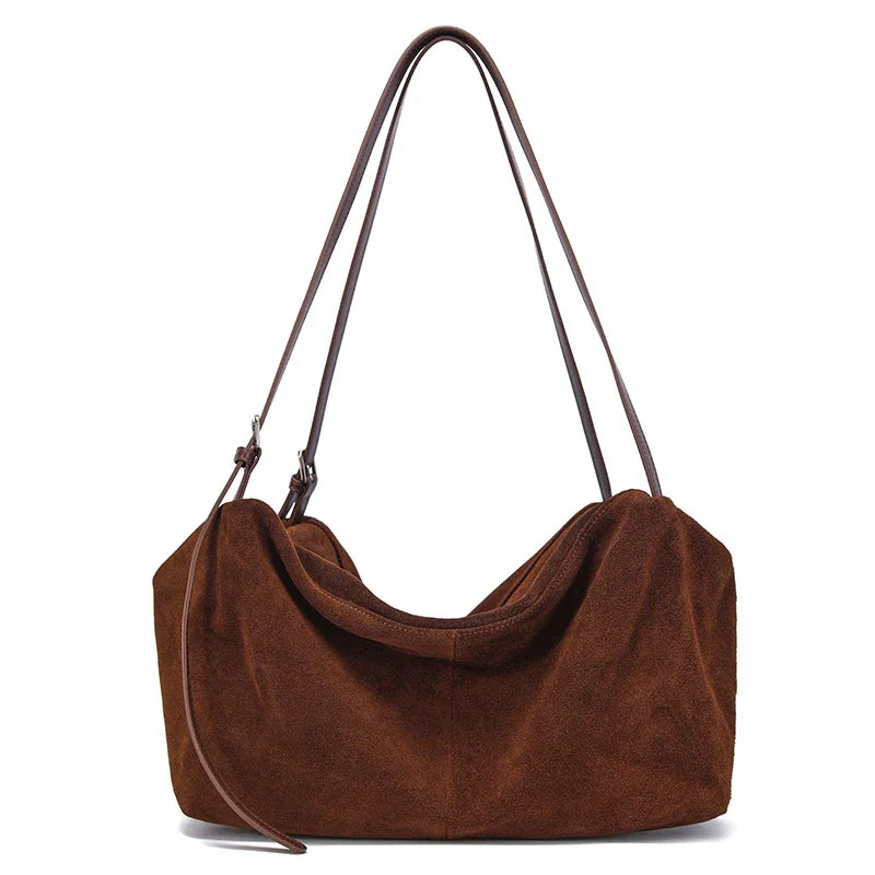Women's Suede Cow Genuine Leather Shoulder Bags