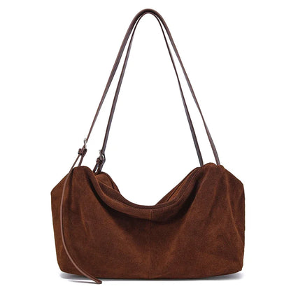 Women's Suede Cow Genuine Leather Shoulder Bags
